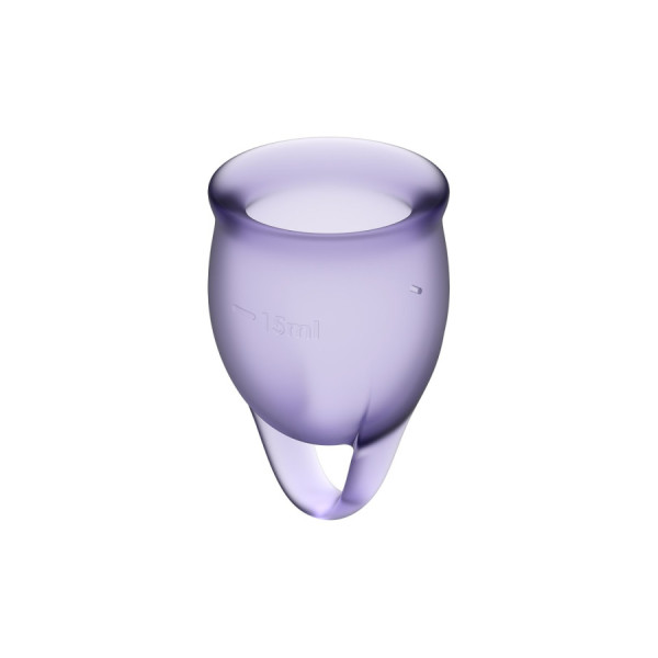 2 coupes menstruelles Satisfyer Light Violet FEEL CONFIDENT 